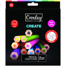Croxley Create Pencil Crayons Full length 24's